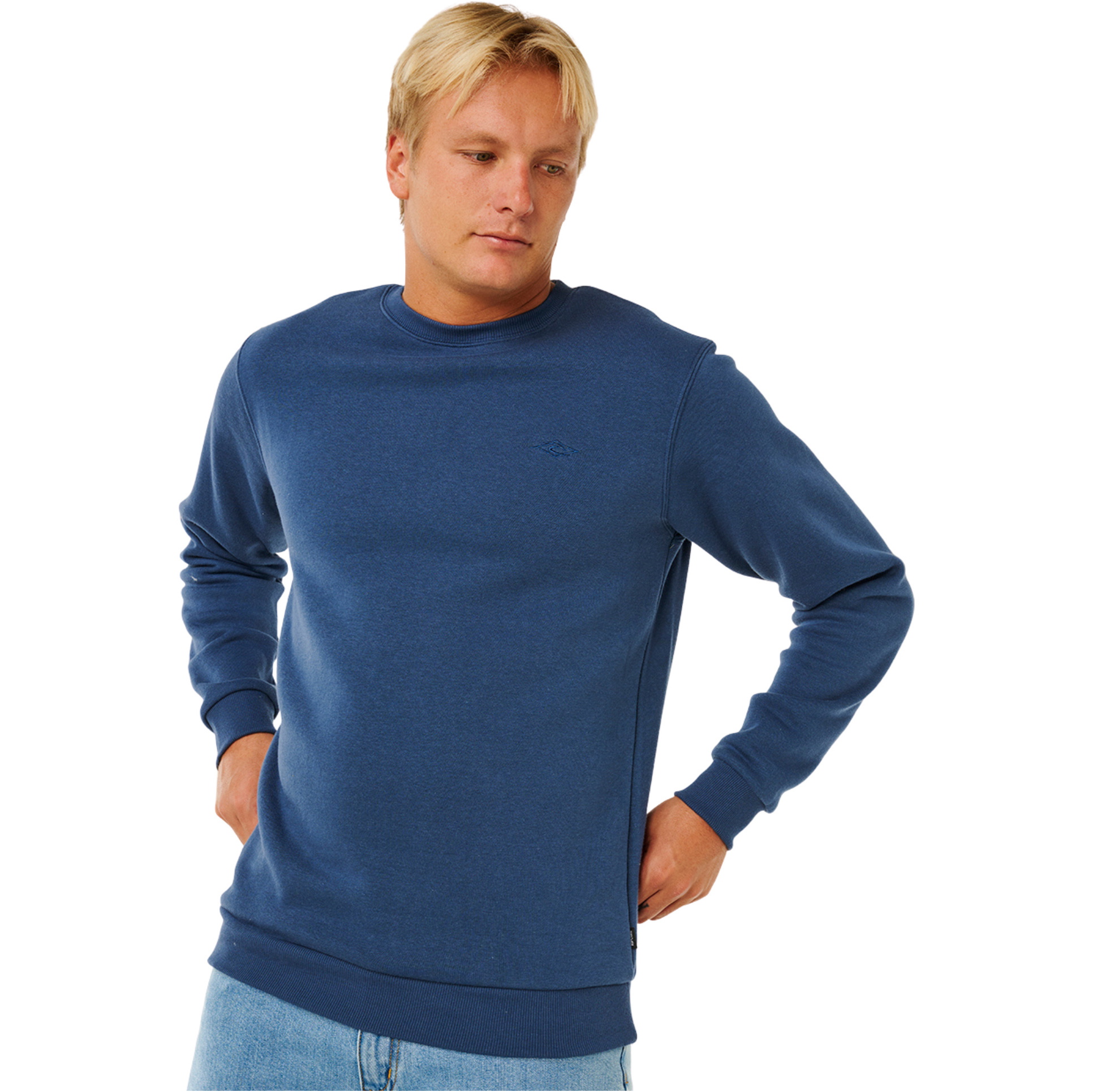 2026 Rip Curl Mens Classic Surf Crew Sweatshirt 0APMFL - Light Navy